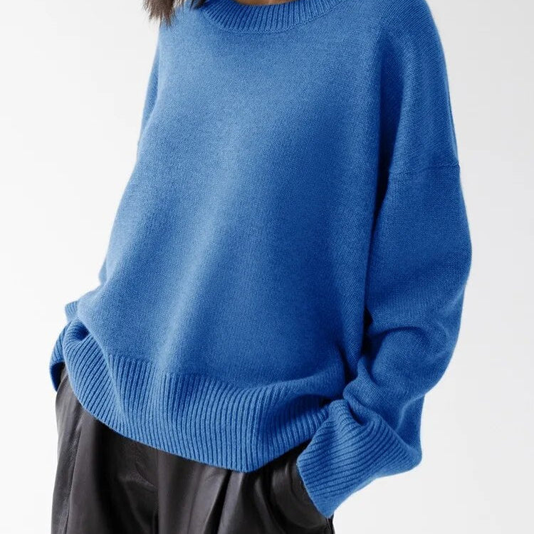 KarSaNy Women Loose Sweaters For Winter Thick Knit Pullovers Green Outwear Women's Sweater Black Oversized Sweaters For Women Royal blue