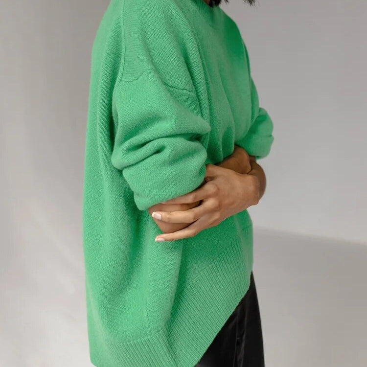 KarSaNy Women Loose Sweaters For Winter Thick Knit Pullovers Green Outwear Women's Sweater Black Oversized Sweaters For Women Green