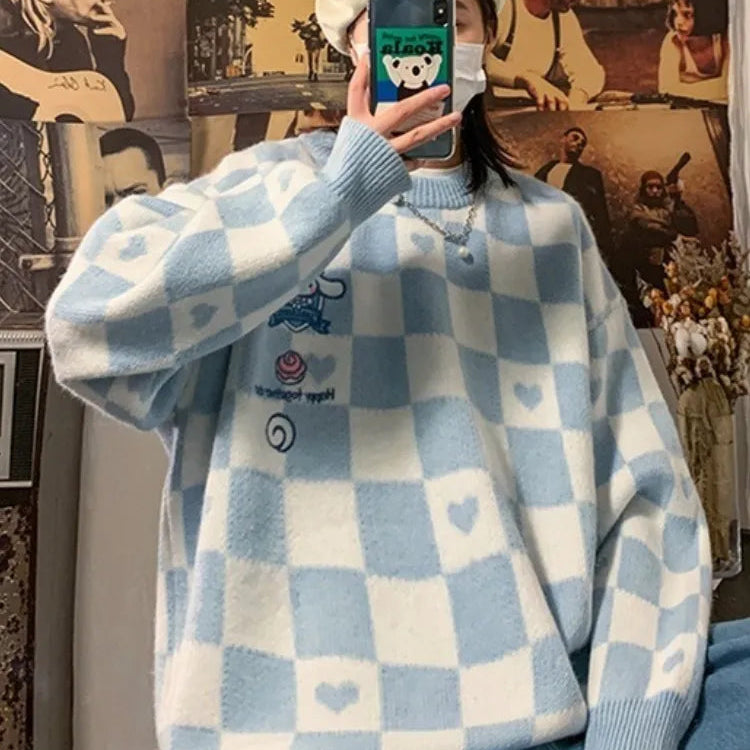 Kawaii Autumn Winter Women's Sweater Pullover Loose Long Sleeve Top Jumper Korean Fashion Oversized Sweater Clothes for Women