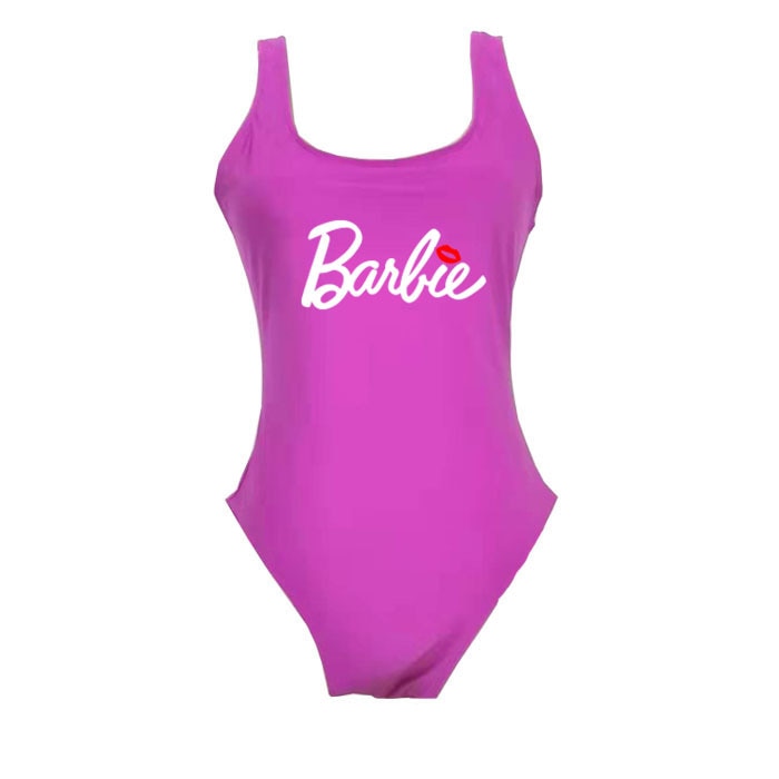 Kawaii Summer Girl Barbie Swimsuit Anime Cartoon Ladies Sexy Slim Beach Bikini Women Suspenders Vest Jumpsuit Bathing Suits Gift zibai