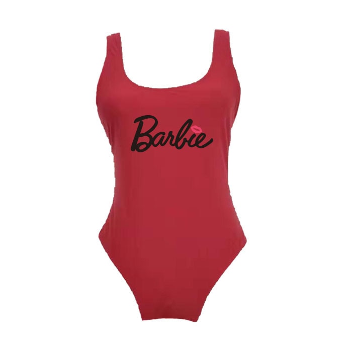 Kawaii Summer Girl Barbie Swimsuit Anime Cartoon Ladies Sexy Slim Beach Bikini Women Suspenders Vest Jumpsuit Bathing Suits Gift honghei