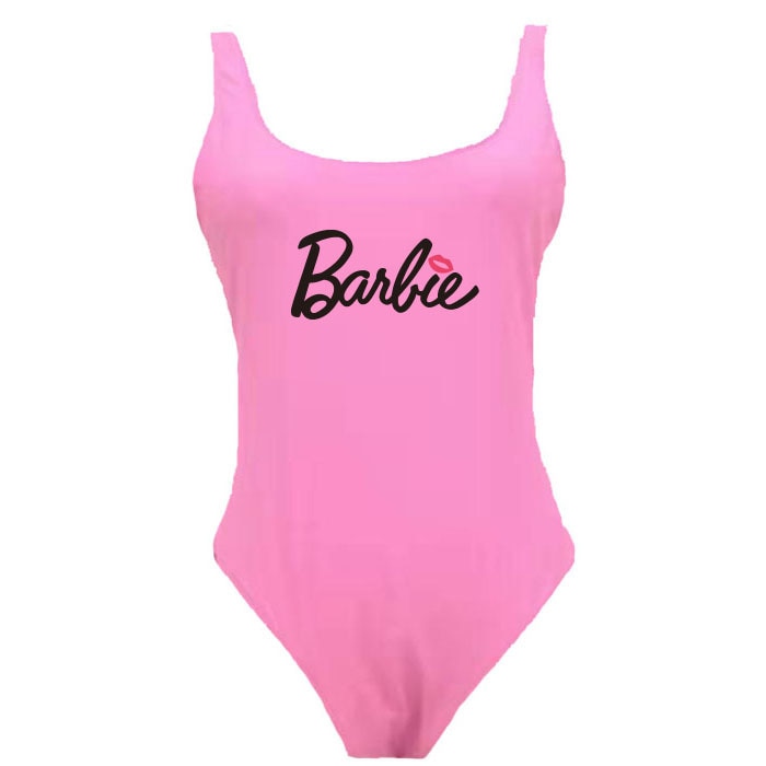 Kawaii Summer Girl Barbie Swimsuit Anime Cartoon Ladies Sexy Slim Beach Bikini Women Suspenders Vest Jumpsuit Bathing Suits Gift fenhei