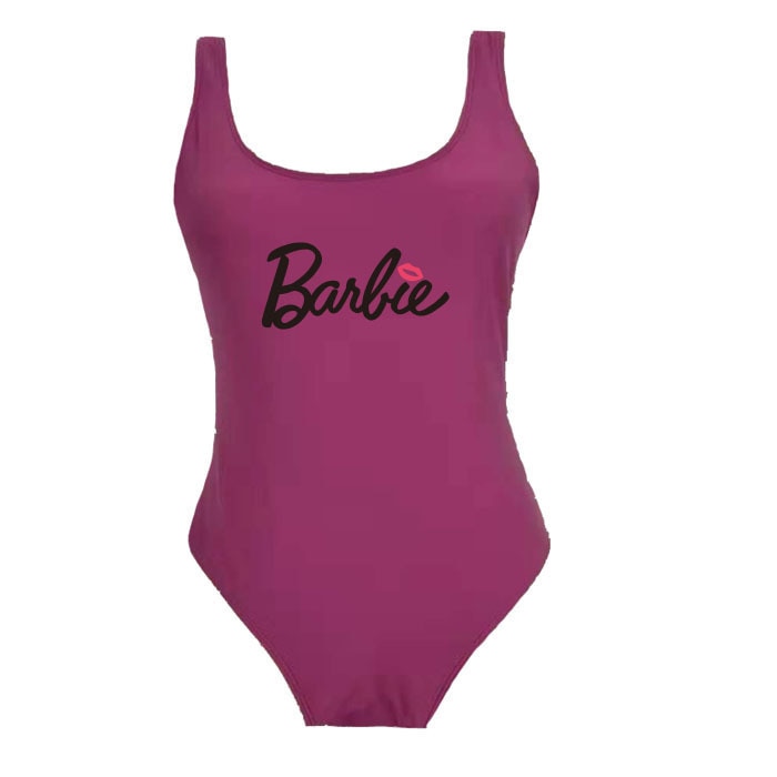 Kawaii Summer Girl Barbie Swimsuit Anime Cartoon Ladies Sexy Slim Beach Bikini Women Suspenders Vest Jumpsuit Bathing Suits Gift jiuhonghei