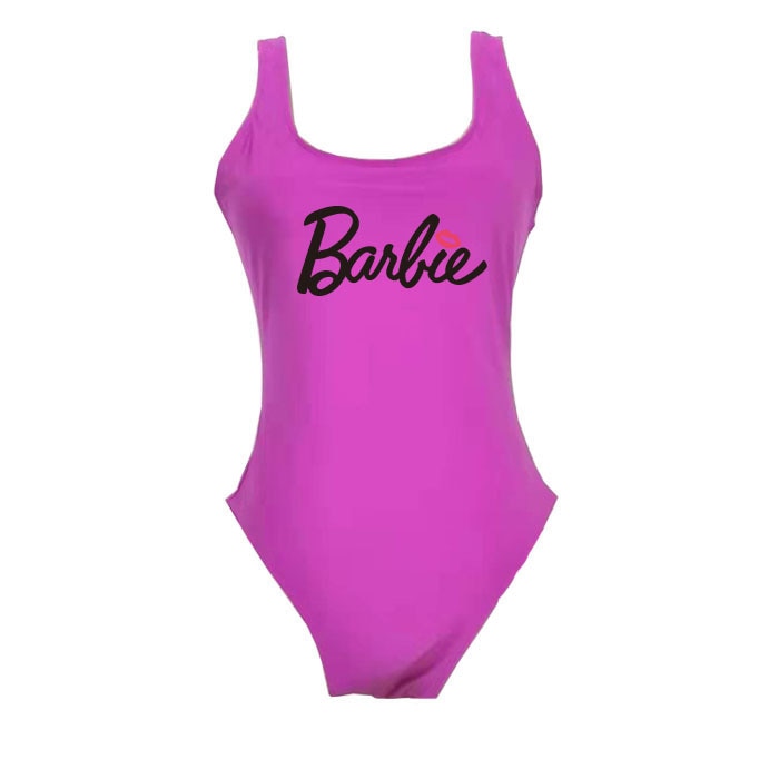 Kawaii Summer Girl Barbie Swimsuit Anime Cartoon Ladies Sexy Slim Beach Bikini Women Suspenders Vest Jumpsuit Bathing Suits Gift zihei