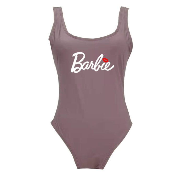 Kawaii Summer Girl Barbie Swimsuit Anime Cartoon Ladies Sexy Slim Beach Bikini Women Suspenders Vest Jumpsuit Bathing Suits Gift