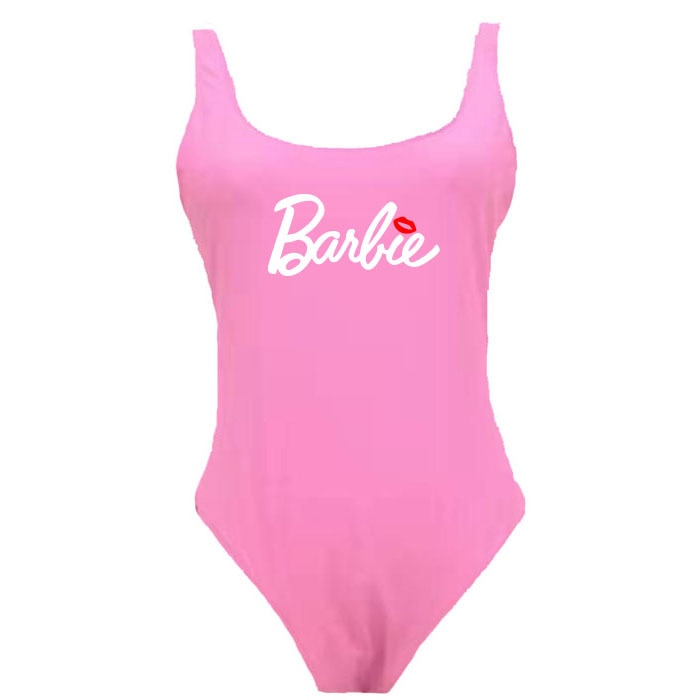 Kawaii Summer Girl Barbie Swimsuit Anime Cartoon Ladies Sexy Slim Beach Bikini Women Suspenders Vest Jumpsuit Bathing Suits Gift fenbai