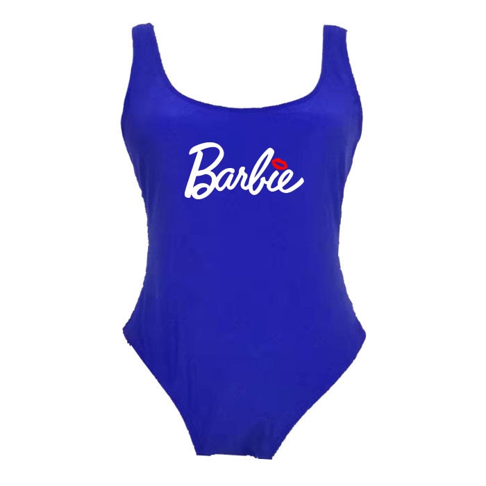 Kawaii Summer Girl Barbie Swimsuit Anime Cartoon Ladies Sexy Slim Beach Bikini Women Suspenders Vest Jumpsuit Bathing Suits Gift lanbai