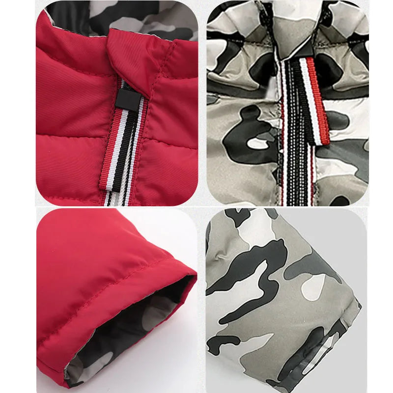 Kids Down Jackets With Double-sided Wearable Autumn Winter Boys Girls Warm Hooded Waterproof Coat 3-10 Years Clothes