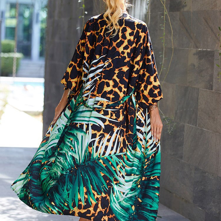 Kimono Swimsuit Cover-ups Pareo Tunic Beach Outfits Dress Sarong Boho