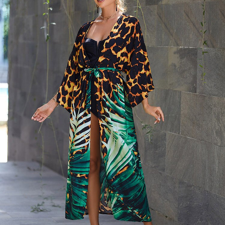 Kimono Swimsuit Cover-ups Pareo Tunic Beach Outfits Dress Sarong Boho