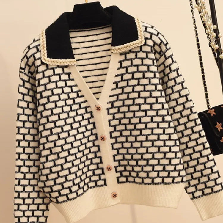 Knitted Elegant Sets Wide Leg Pant Sets Knitted Cardigan Set 2024 Autumn Korean Fashion Sweat-shirt 2 Piece Sets Womens Outifits