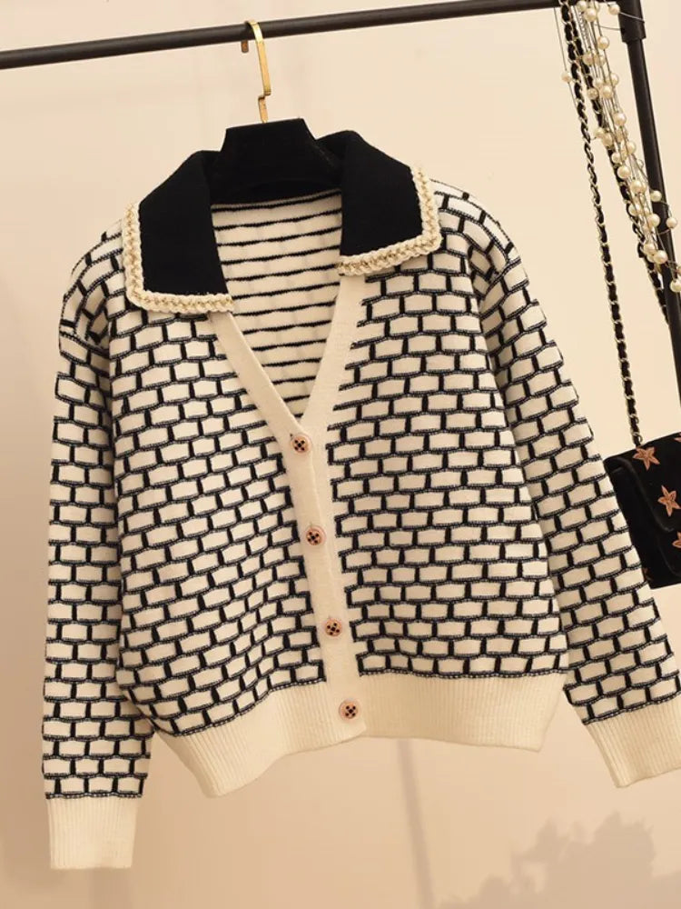 Knitted Elegant Sets Wide Leg Pant Sets Knitted Cardigan Set 2024 Autumn Korean Fashion Sweat-shirt 2 Piece Sets Womens Outifits