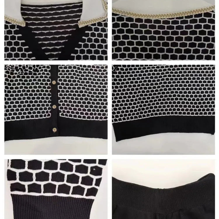 Knitted Elegant Sets Wide Leg Pant Sets Knitted Cardigan Set 2024 Autumn Korean Fashion Sweat-shirt 2 Piece Sets Womens Outifits