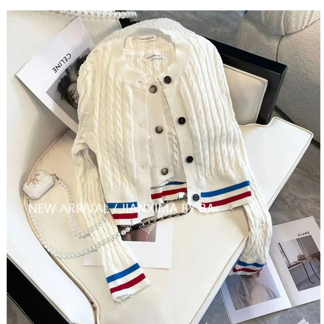 Knitted Sweater 3 Piece Sets Women Elegant Casual Sexy Sweater Skirt Set Female Korean Fashion Cardigan Kawaii Skirt Suit Woman 1pc Coats