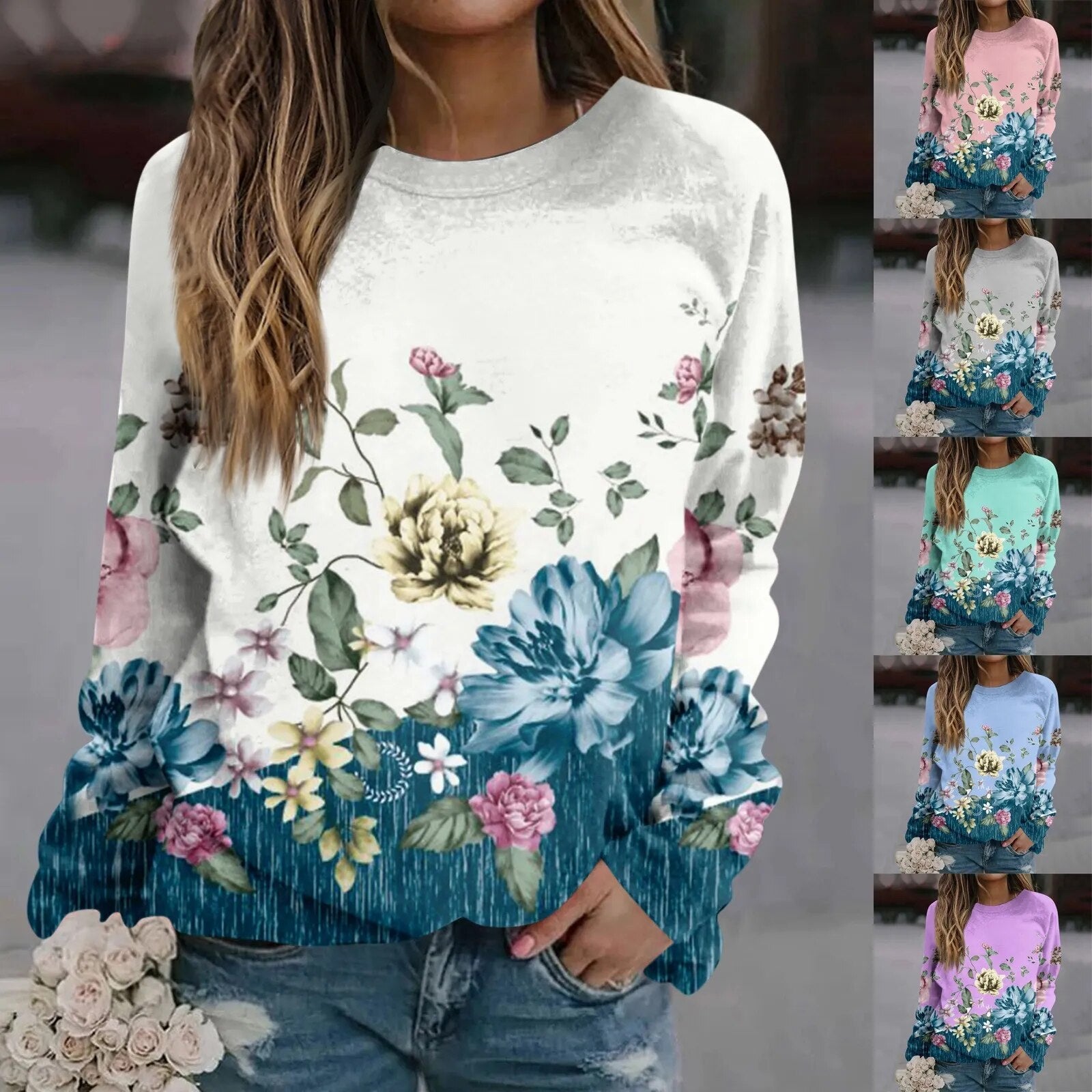 Korean Autumn Clothes Unique Round Neck Women Pullover Winter 2024 Casual Long Sleeves Women Sweatshirts Streetwear