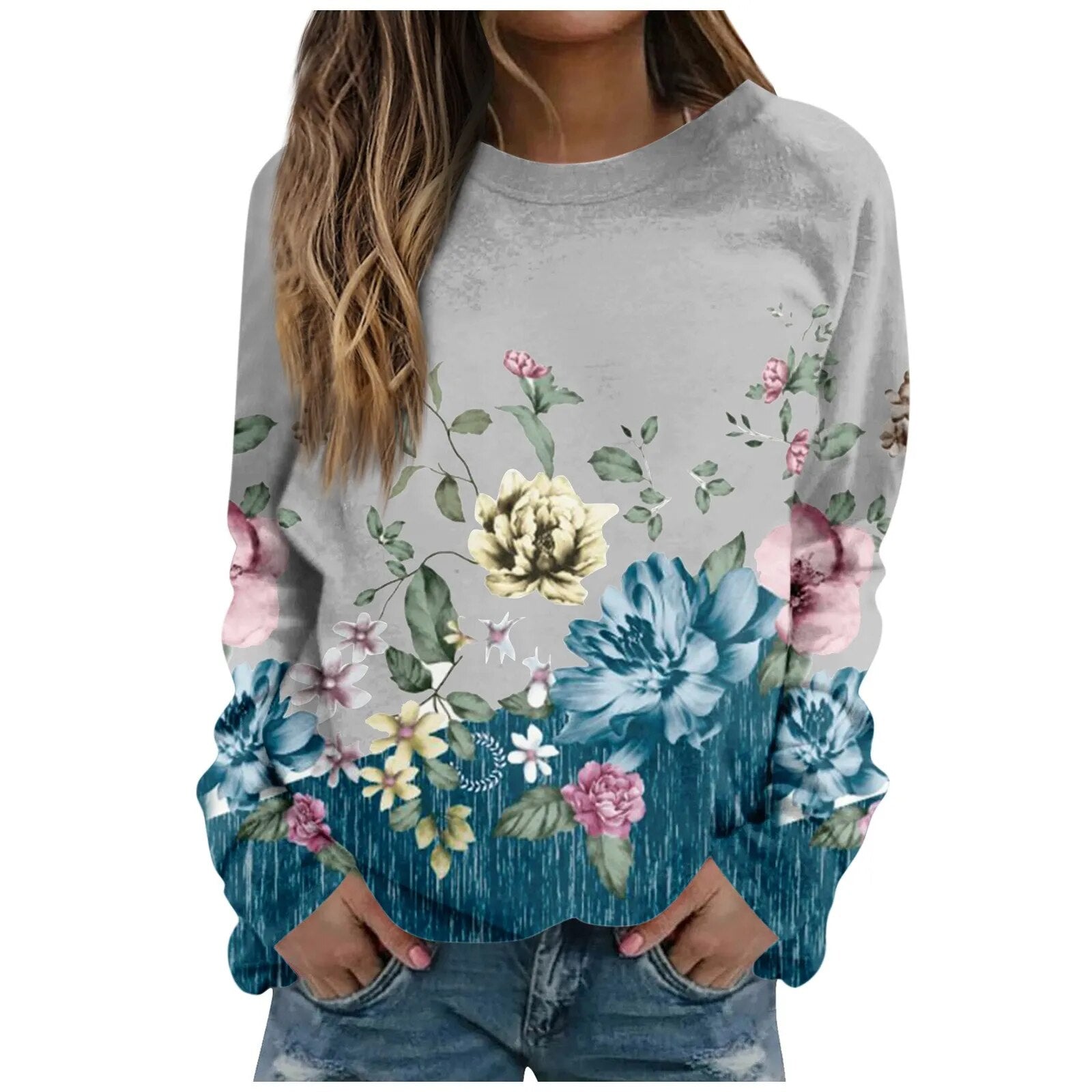 Korean Autumn Clothes Unique Round Neck Women Pullover Winter 2024 Casual Long Sleeves Women Sweatshirts Streetwear