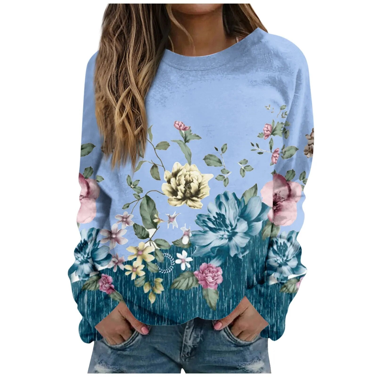 Korean Autumn Clothes Unique Round Neck Women Pullover Winter 2024 Casual Long Sleeves Women Sweatshirts Streetwear