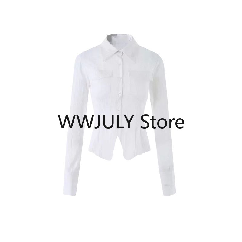 Korean Style Suit Preppy Elegant 3 Piece Set Skirt Woman Khaki Short Blazers + Casual Shirt + Fashion Y2k Mini Skirt 2024 Autumn Only White Shirt