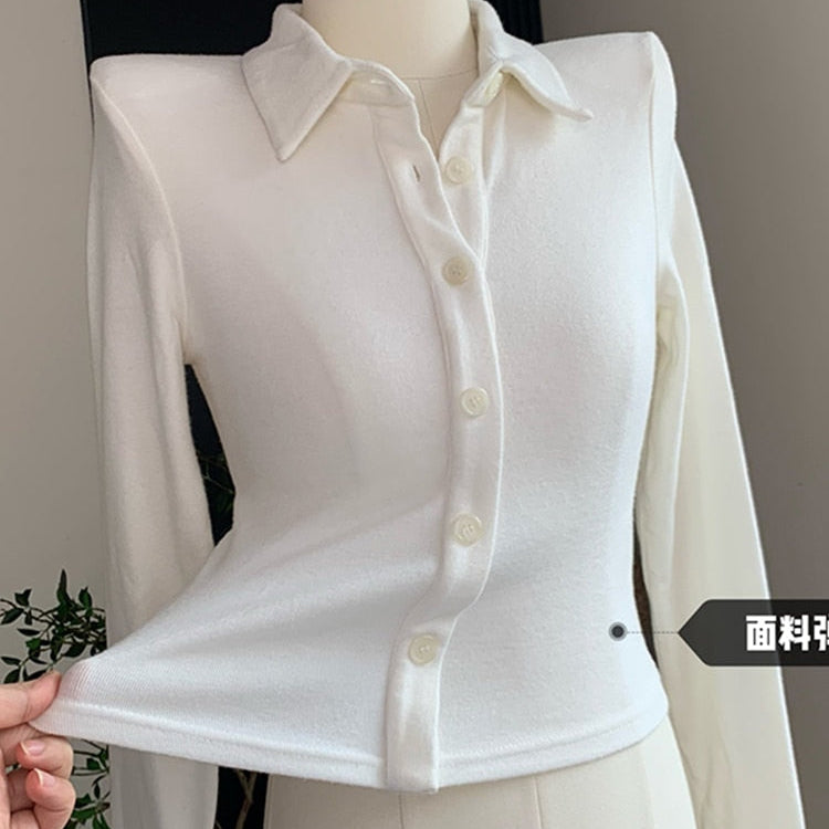 Korean Y2k Two Piece Sets Fall Outfits Office Women Skirt Sets Lapel C ...