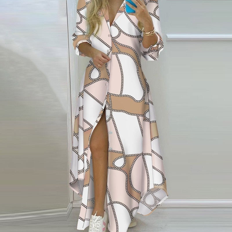 Ladies New Dress Fashion Color Matching Slim Short-Sleeved Shirt Dress Casual Home Street Commuter Plus Size Dress Vestidos Q802