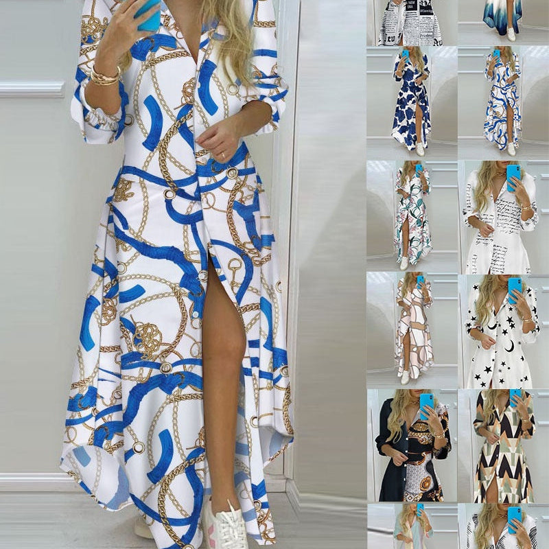 Ladies New Dress Fashion Color Matching Slim Short-Sleeved Shirt Dress Casual Home Street Commuter Plus Size Dress Vestidos