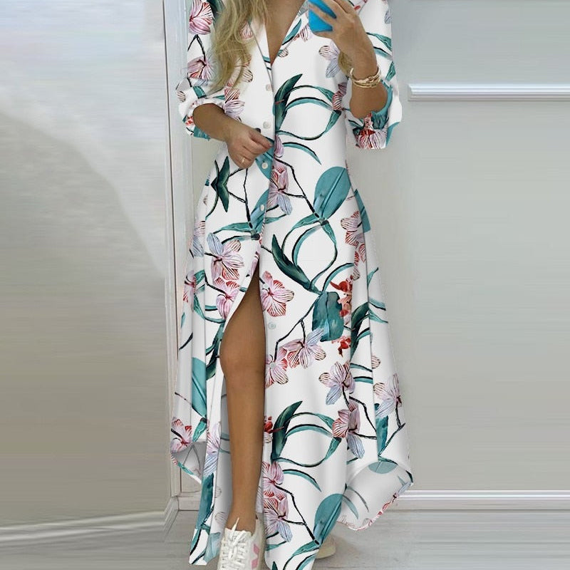 Ladies New Dress Fashion Color Matching Slim Short-Sleeved Shirt Dress Casual Home Street Commuter Plus Size Dress Vestidos