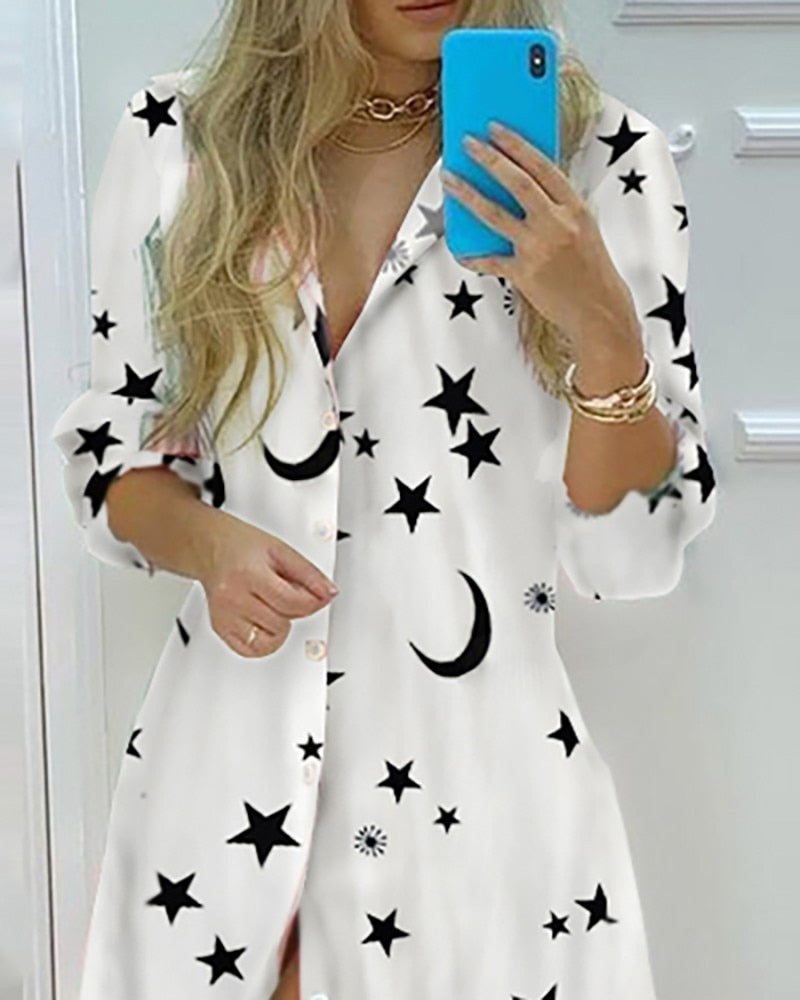 Ladies New Dress Fashion Color Matching Slim Short-Sleeved Shirt Dress Casual Home Street Commuter Plus Size Dress Vestidos Q802 2