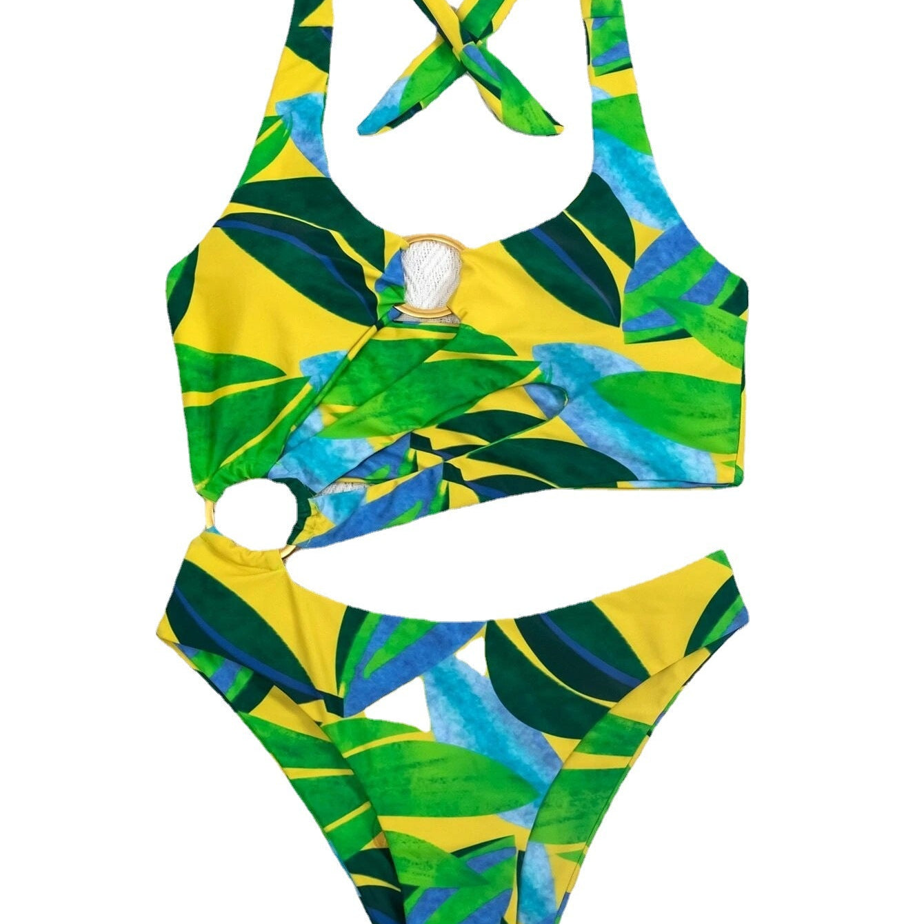 Ladies One Piece Swimsuit Push Up Print
