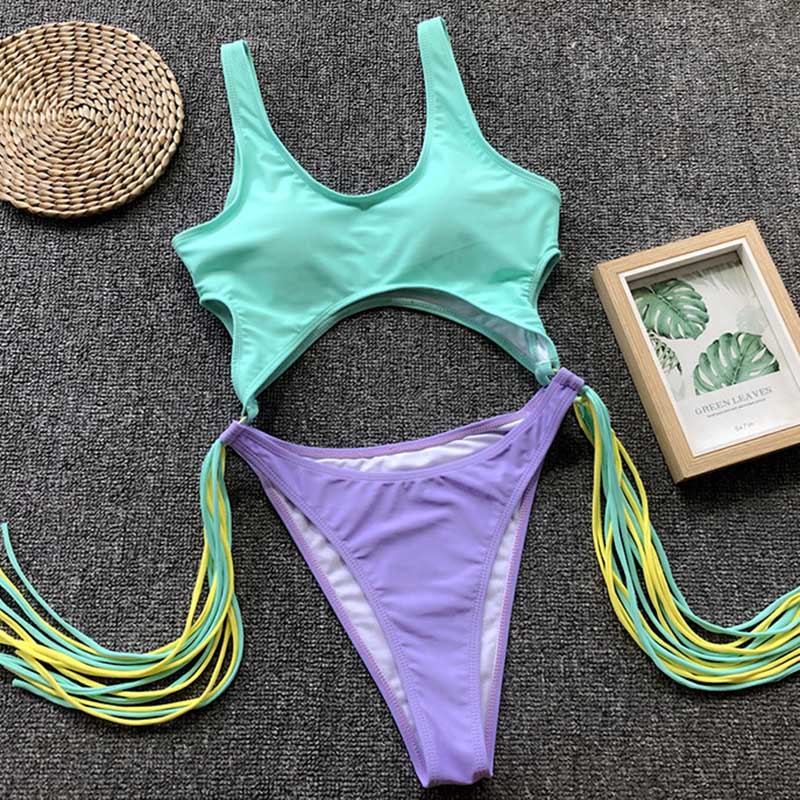 Ladies one-piece swimsuit Green