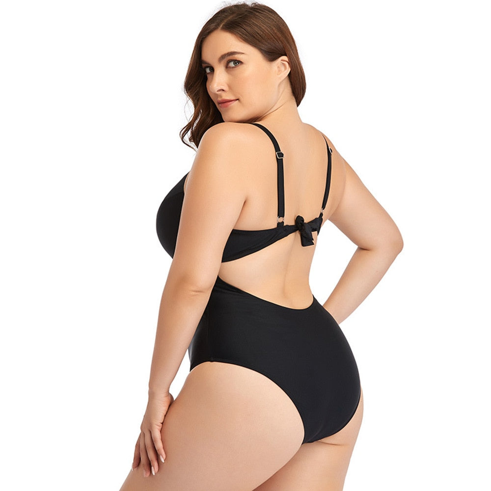 Large Size Swimsuits - One Piece Plus Size Bikini Set Swimwear Sexy Swim Suit Beachwear Bathing Suit Swimwear Monokini