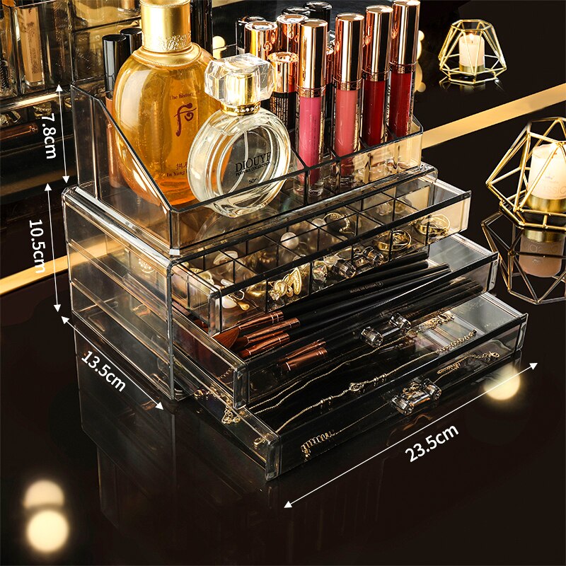 Large capacity, multiple combinations, nail jewelrystorage box, transparent multi-layer nail box, classified drawer, jewelry box 24 1 1