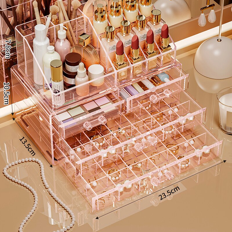 Large capacity, multiple combinations, nail jewelrystorage box, transparent multi-layer nail box, classified drawer, jewelry box 2 24 24 1