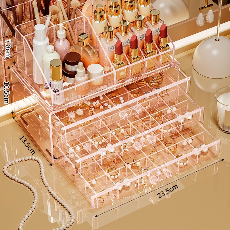 Large capacity, multiple combinations, nail jewelrystorage box, transparent multi-layer nail box, classified drawer, jewelry box 1 24 24 1