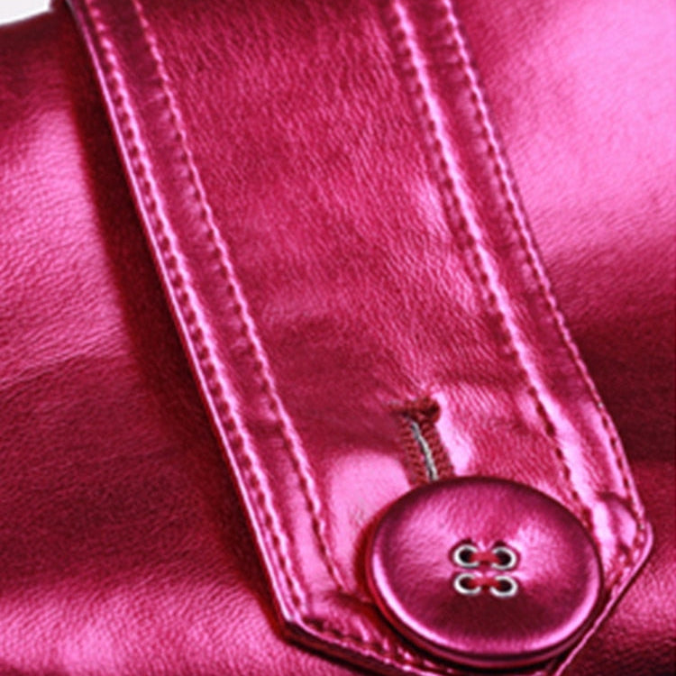 Lautaro Spring Autumn Long Shiny Reflective Patent Leather Trench Coat for Women Belt Double Breasted Cool European Fashion 2022