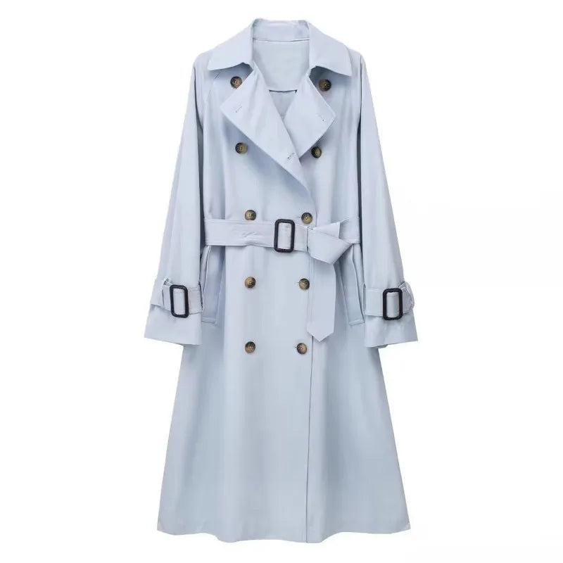 Long Trench Luxury Elegant Trench Coat Female Y2k New in Outerwears Women's Windbreaker Jackets Trend Coat Ladies