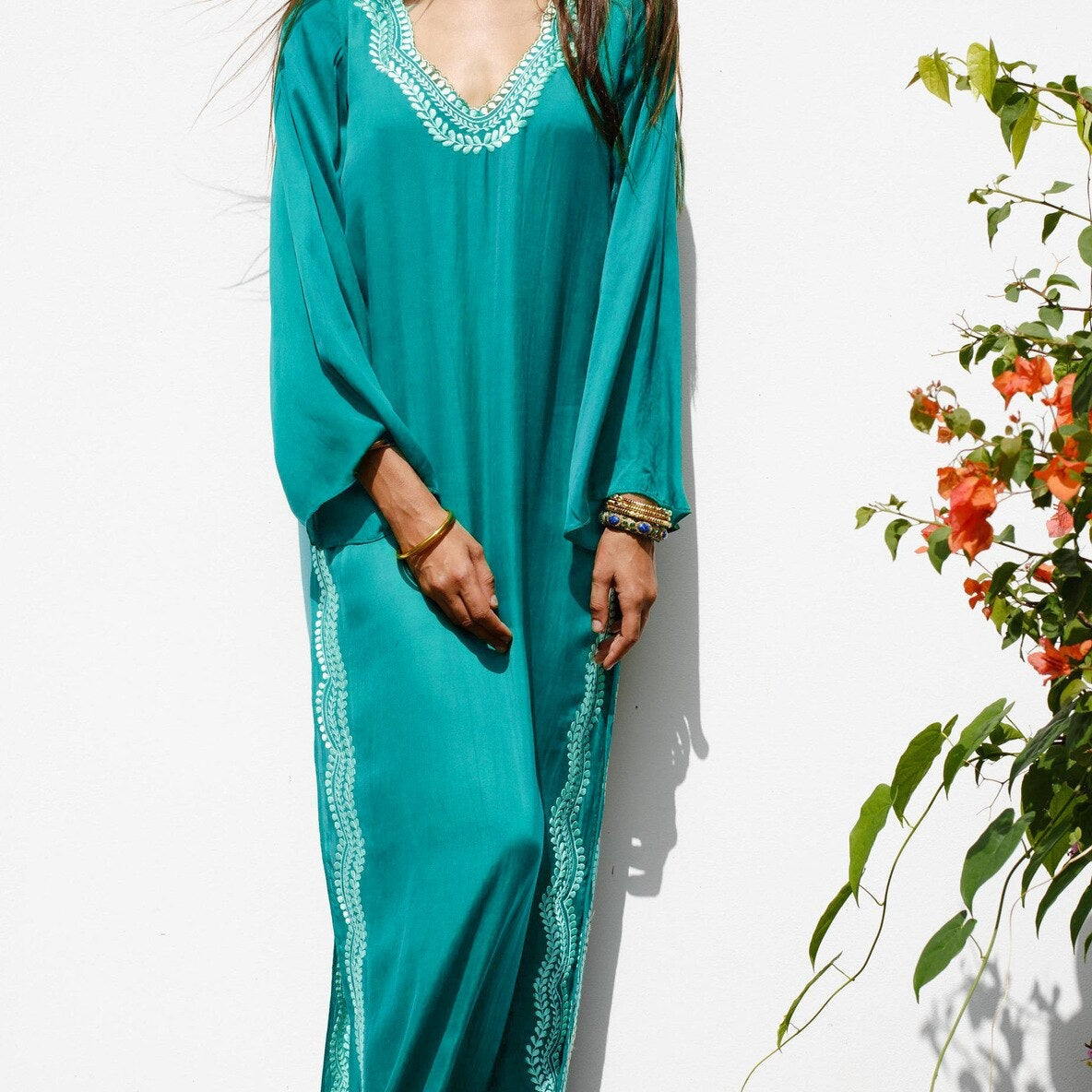 Loose Kaftan Swimsuit Cover Up Beach Long Casual Caftan Dress 727 1 One Size