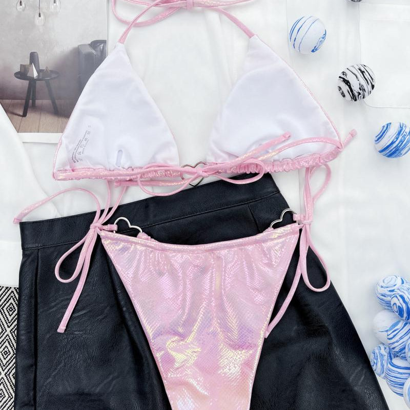 Love Swimsuit Triangle Bag Beach Split