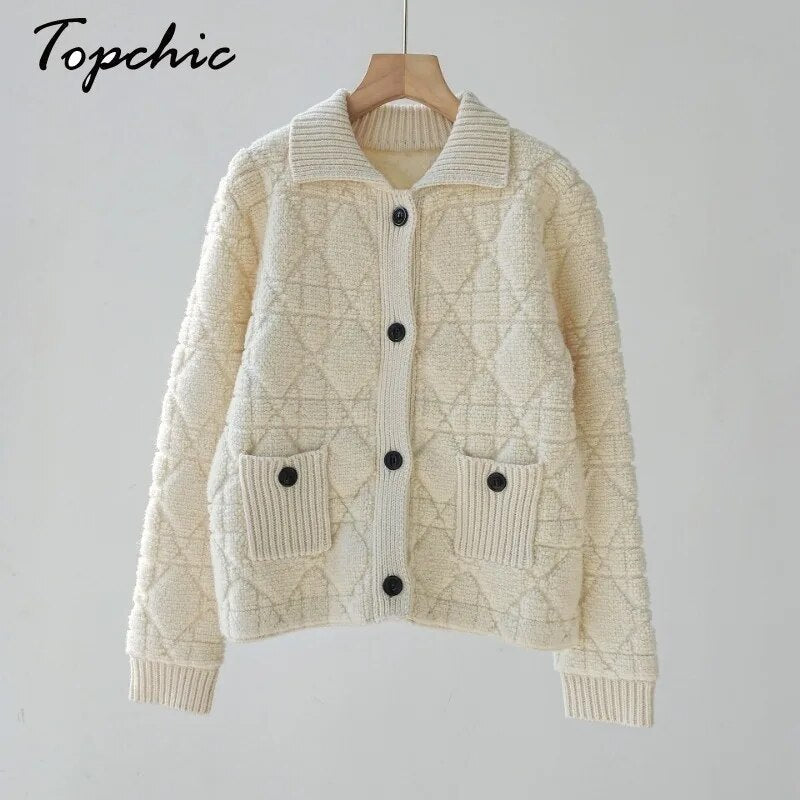 Luxury Cashmere Sweater Women Embroidery White Black Knitted Cardigans Para Mujer White Black Ropa De Mujer 2024