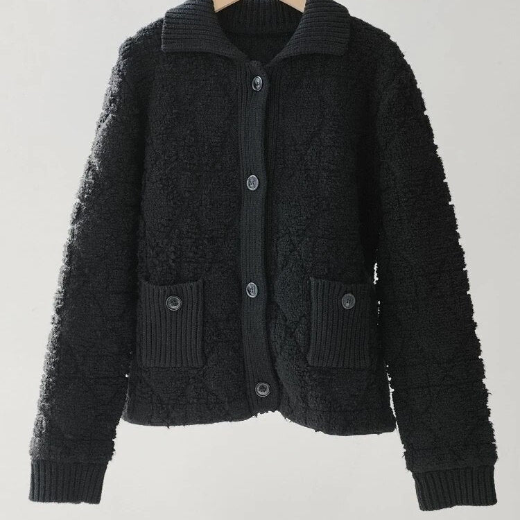 Luxury Cashmere Sweater Women Embroidery White Black Knitted Cardigans Para Mujer White Black Ropa De Mujer 2024