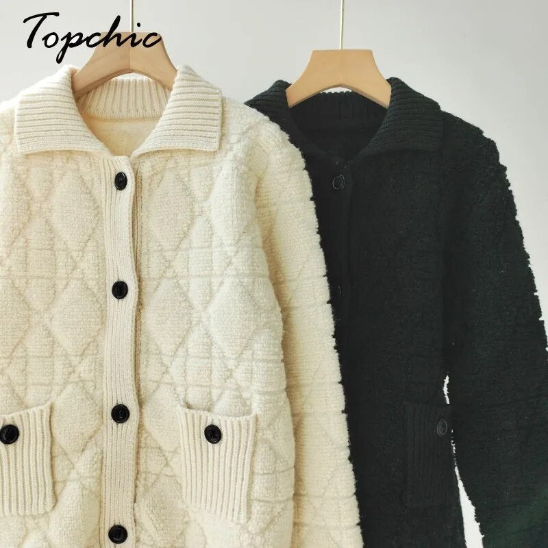 Luxury Cashmere Sweater Women Embroidery White Black Knitted Cardigans Para Mujer White Black Ropa De Mujer 2024