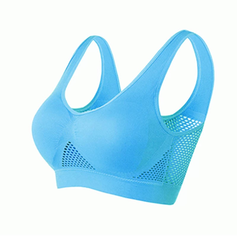 M-6XL Women Hollow Out Fitness Yoga Sports Bra For Running Gym Padded push up Seamless Top Athletic Vest brassiere AMAIO