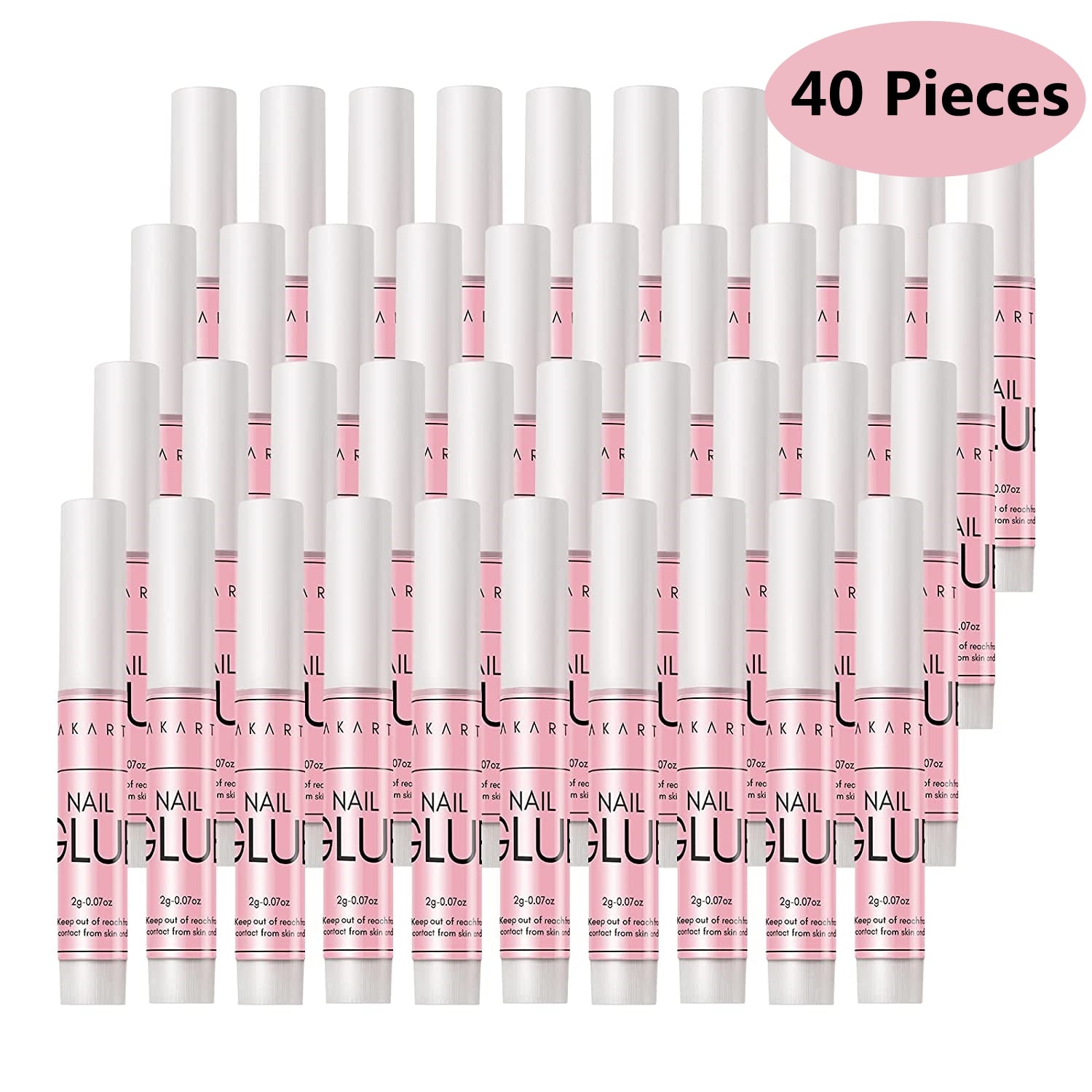 Makartt Super Strong Nail Glue for Acrylic Nails Press On Nails Professional Nail Bond Nail Tips Glue for Stick On Nails 40 PCS (Pack of 1)