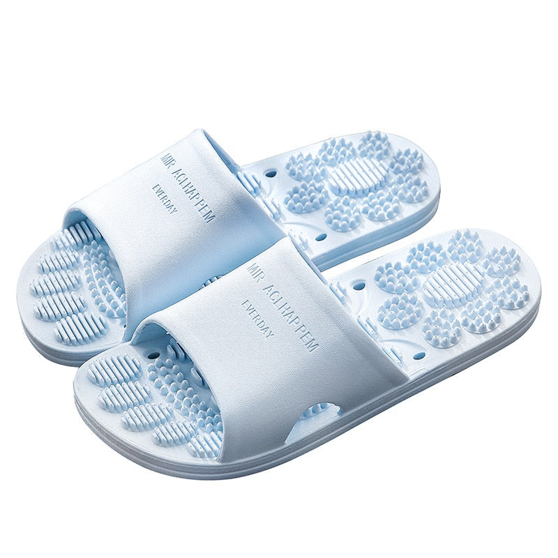 Massage slippers female summer home bathroom non-slip bathing couple thick-soled indoor sandals and slippers male