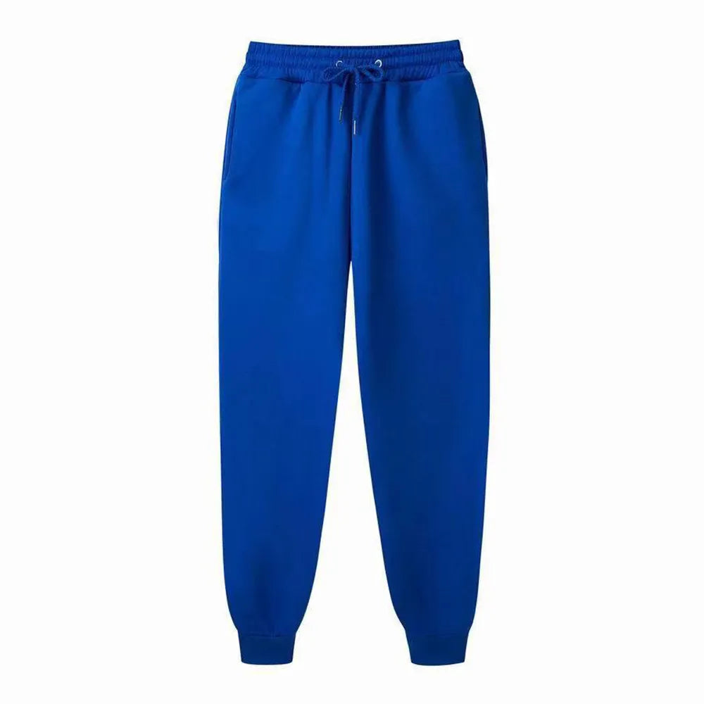 Men Casual Sports Pants Running Workout Jogging Long Pants Gym Sport Trousers for Men Jogger Sweatpants Blue