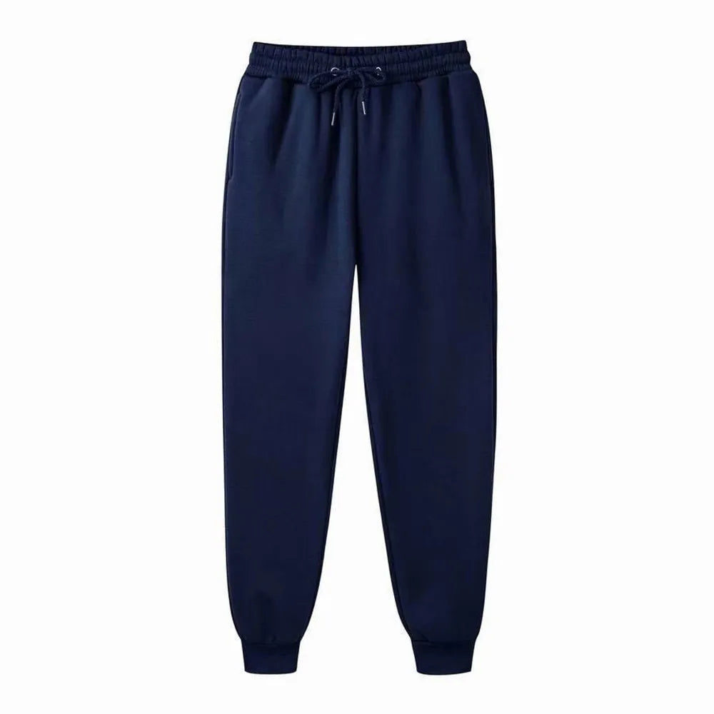 Men Casual Sports Pants Running Workout Jogging Long Pants Gym Sport Trousers for Men Jogger Sweatpants Navy blue