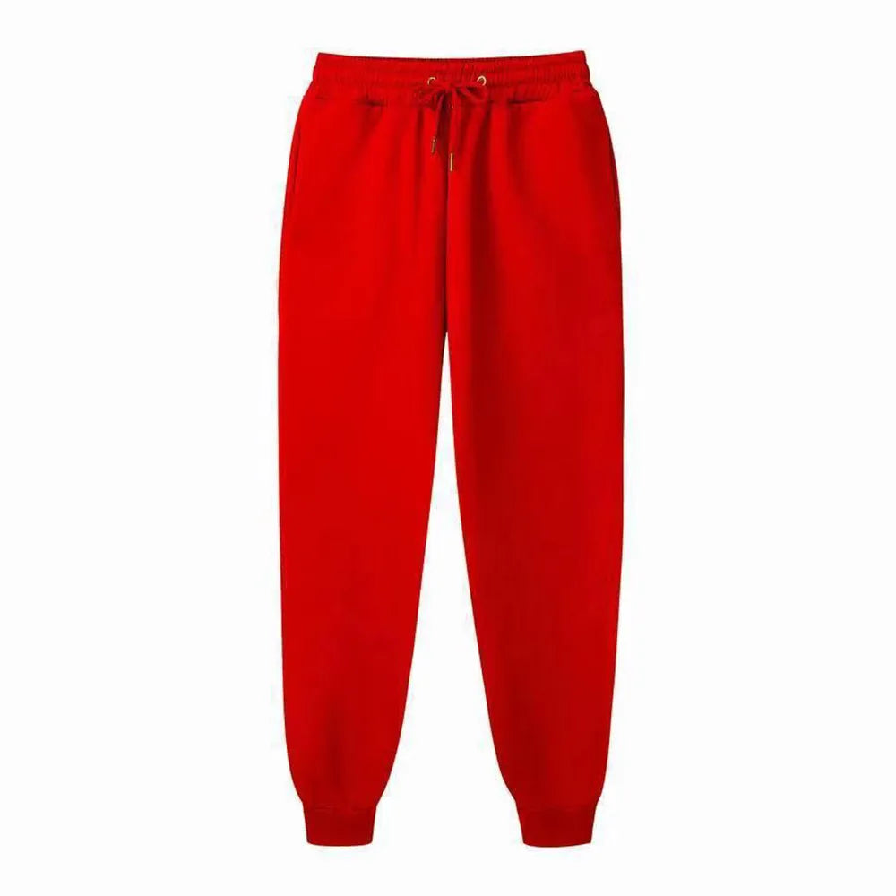Men Casual Sports Pants Running Workout Jogging Long Pants Gym Sport Trousers for Men Jogger Sweatpants Red
