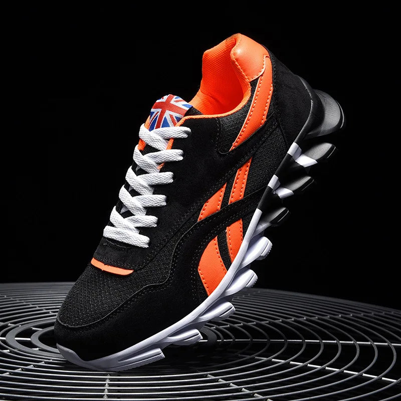 Men Shoes 36-48 Size Light Breathable Shoes Non-slip Breathable Running Shoes for Men Large Size Sneaker kids shoes Black Orange