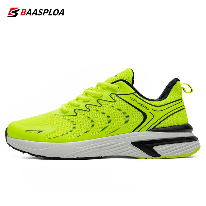 Men's Running Shoes Baasploa Lightweight Walking Shoe Mesh Breathable Fashion Male Outdoor Sports Sneakers Spring Tennis 131107-YGL