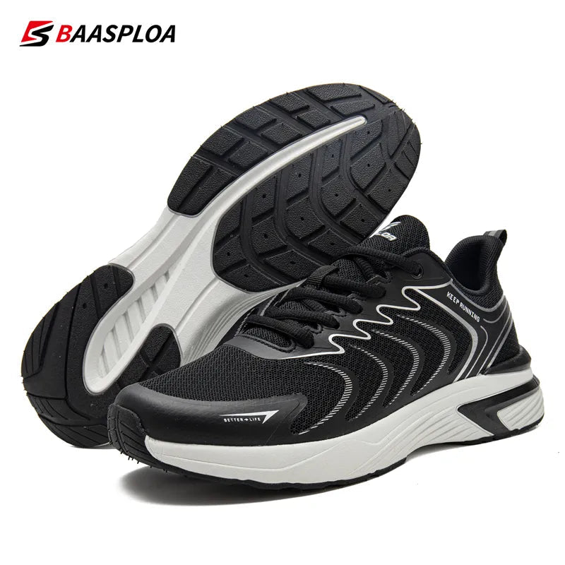 Men's Running Shoes Baasploa Lightweight Walking Shoe Mesh Breathable Fashion Male Outdoor Sports Sneakers Spring Tennis