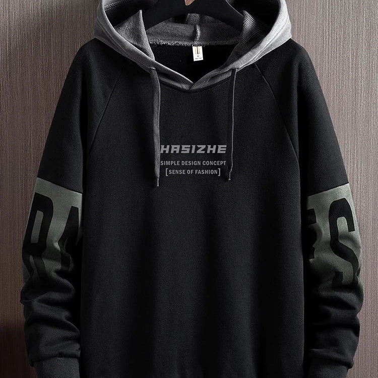 Men's fashion casual printing style design retro hoodie